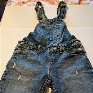 Levi’s Denim Overalls with Distressed Details